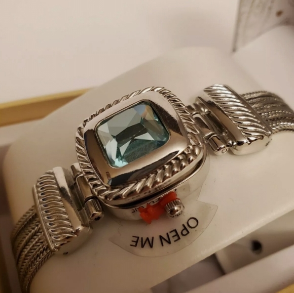 Flip Aqua Case Cover Stainless Chain watch 25mm - Picture 6 of 8